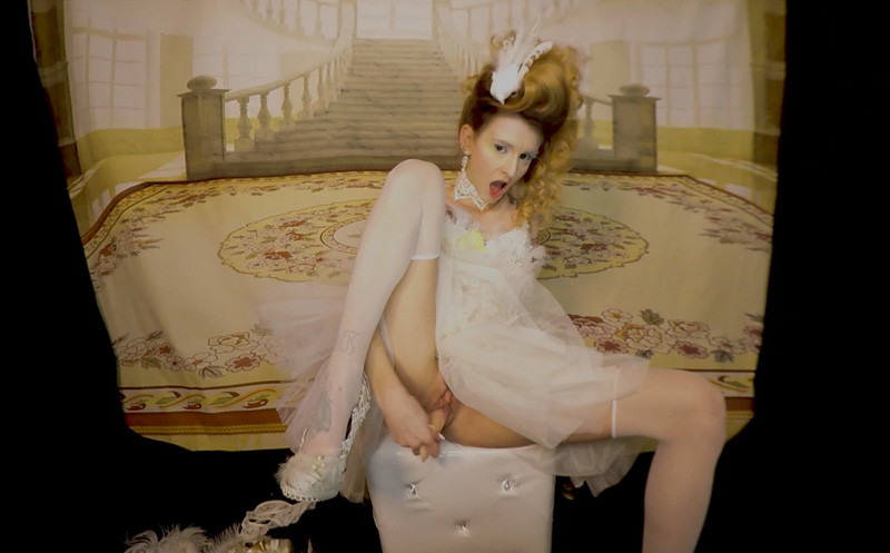 Slutty Bride Adelle Unicorn - Toying Solo Model Nylons Slideshow