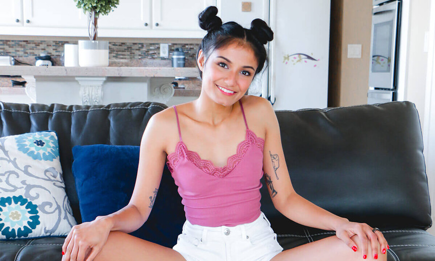 Tight Tiny Teen - Small Tits Petite Brunette Slideshow