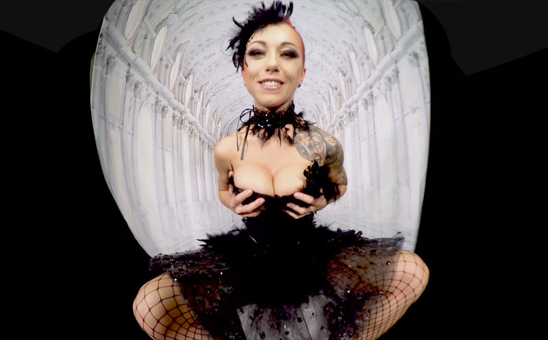 398 - Anne Wild - Costume Fishnets Toying Slideshow