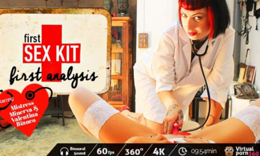 First-Sex Kit: First Analysis - Lesbian Nurse Toying Slideshow