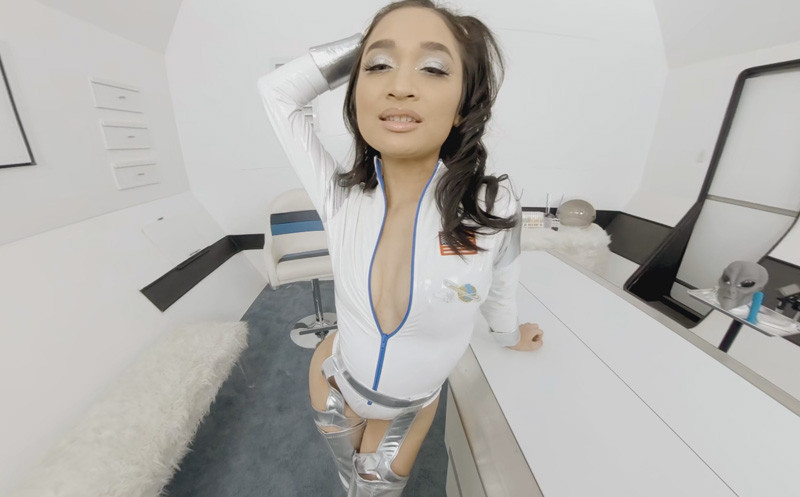 Naughty Astronaut - Cute Young Babe Solo Costume Play Slideshow