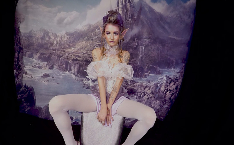 429 - Adelle Unicorn; Hot Babe in White Lingerie Slideshow