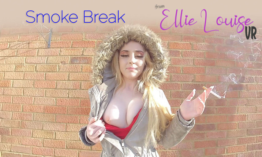 Smoke Break - Blonde Teen Amateur Smoking Slideshow