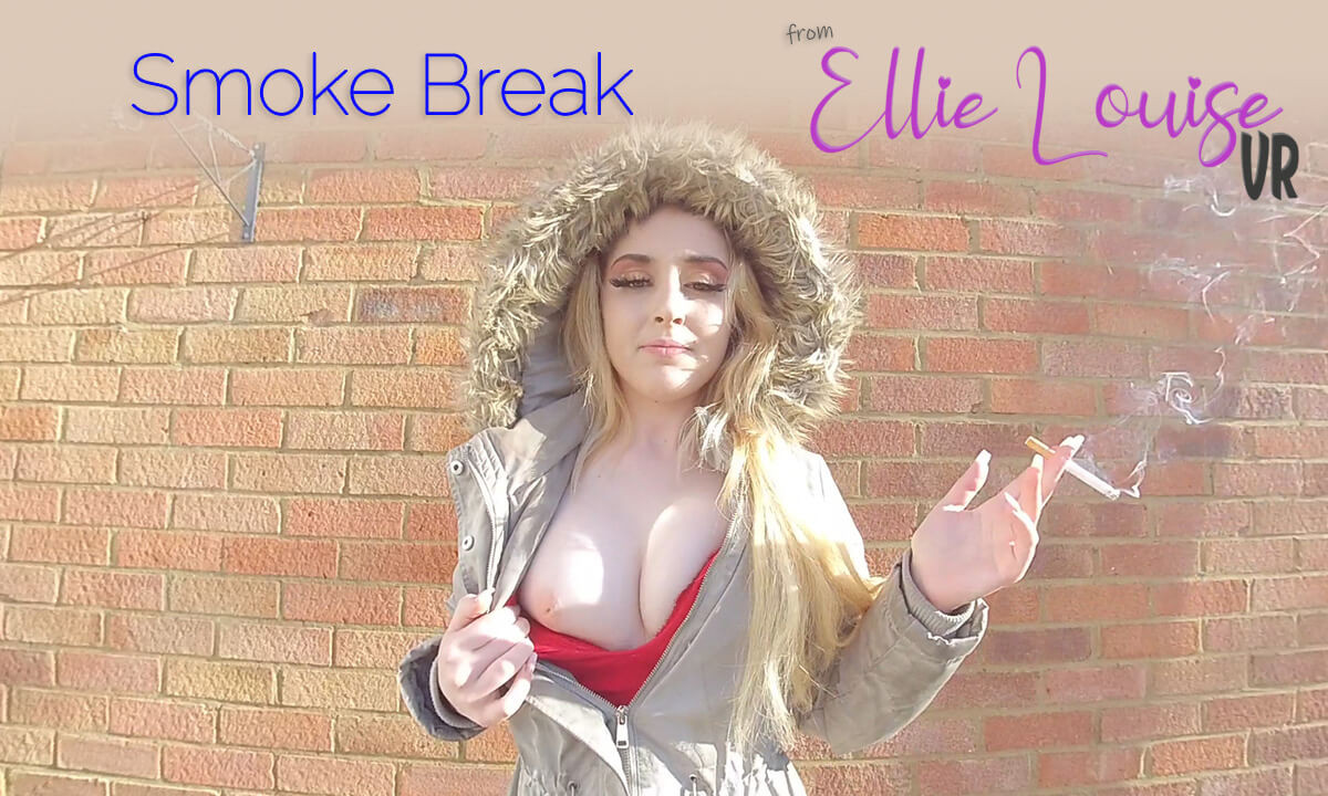 Smoke Break - Blonde Teen Amateur Smoking Slideshow