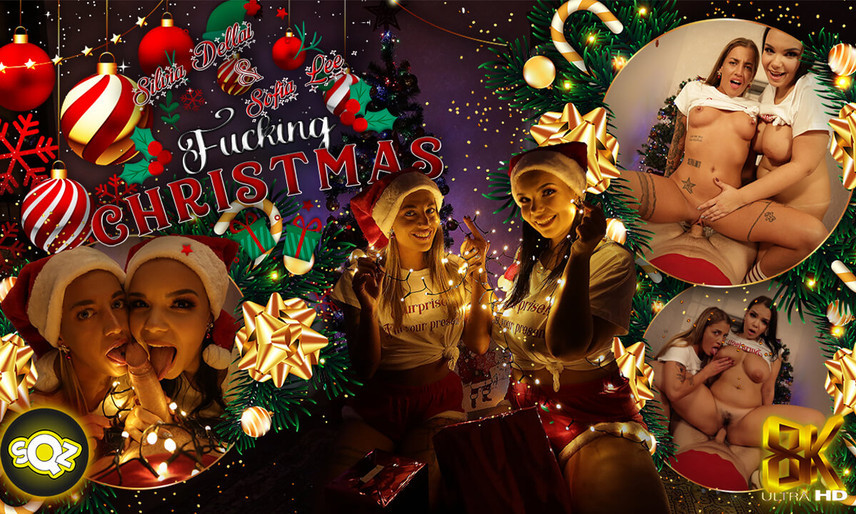 Fucking Christmas; Big Tit MFF Threesome Christmas Special Slideshow