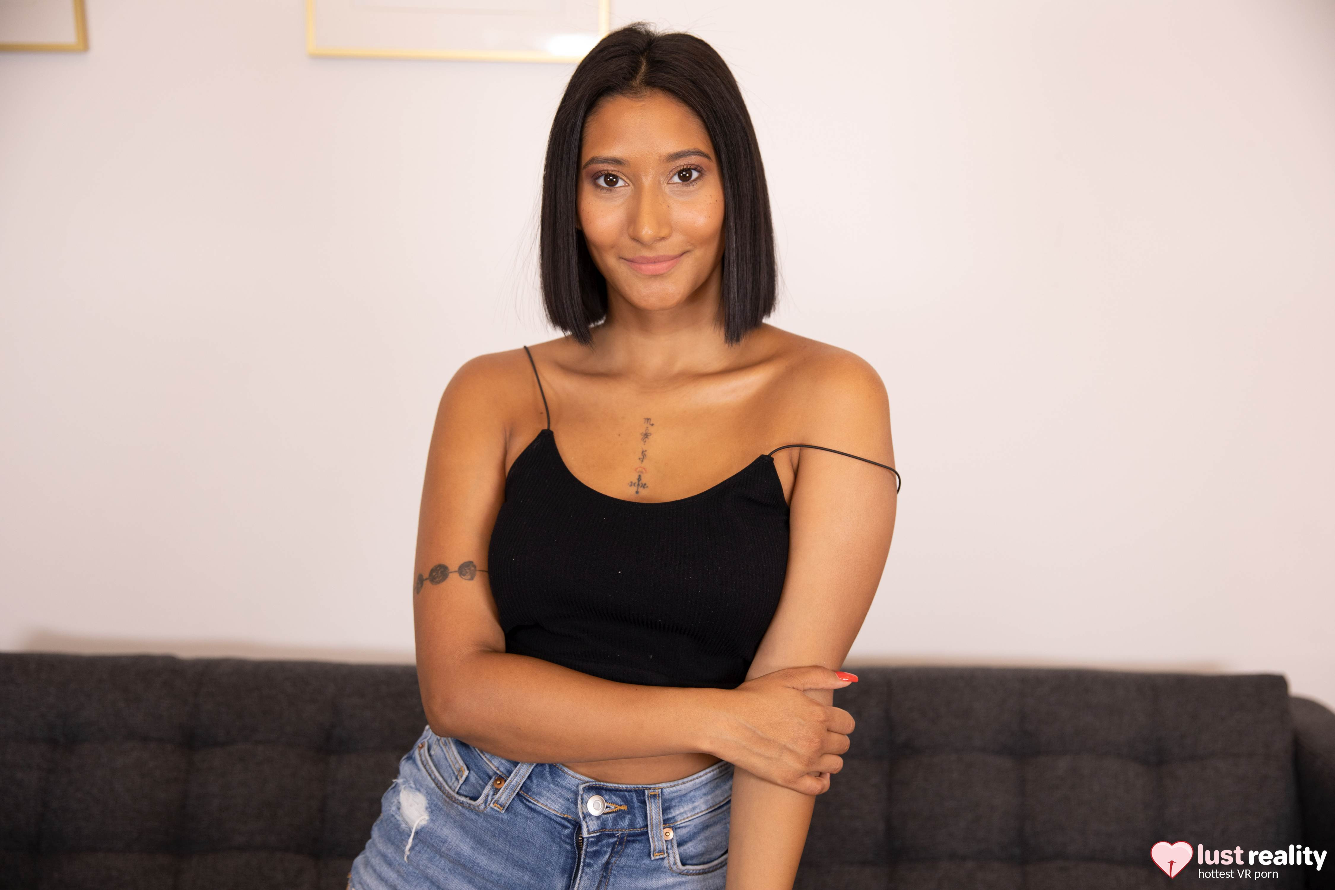 Sexy Dress - Busty Latina in a See-Through Outfit Slideshow