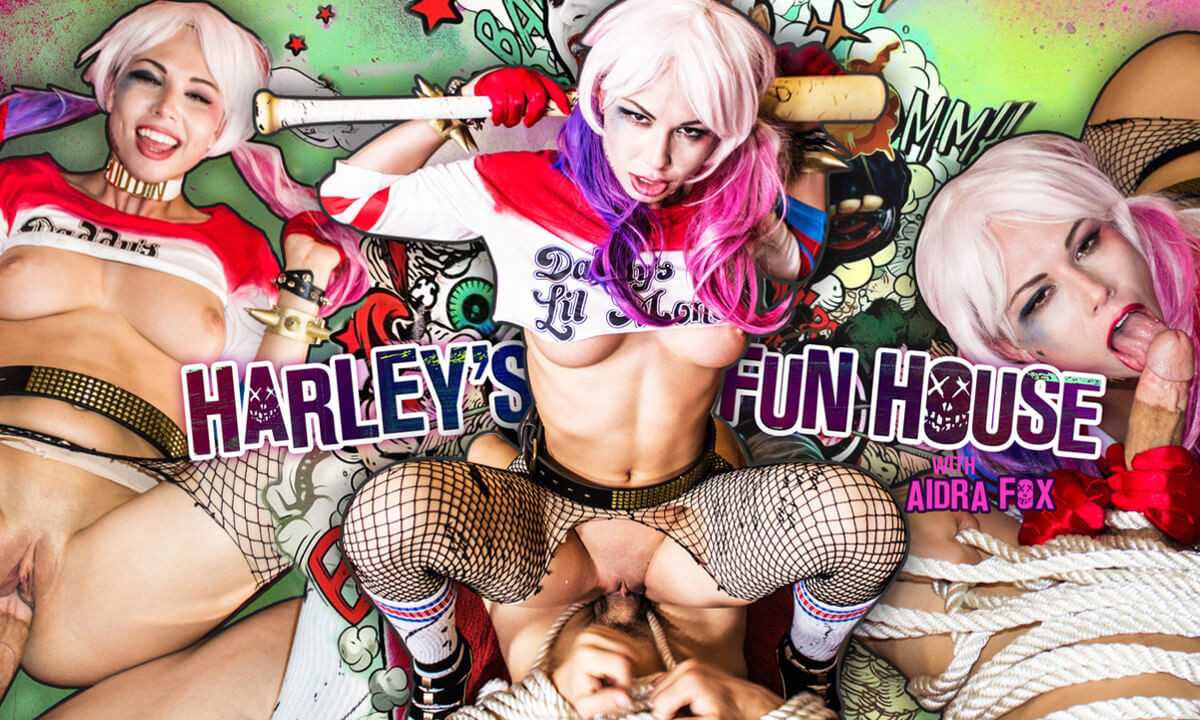 Harley's Fun House - Blonde Cosplay Riding Slideshow
