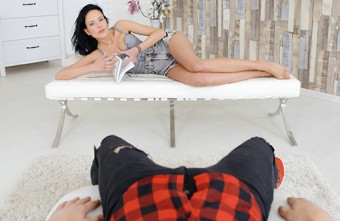 Horny Brunette Blows and Fucks a Fat Dick Slideshow